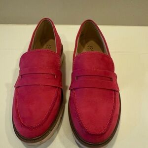 Pink Rubber Sole loafers